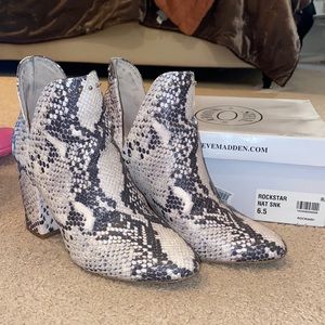 Steven Madden snake booties for sale